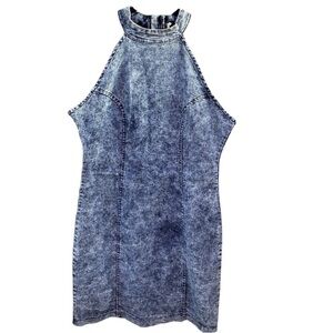 Special A Los Angeles Denim Halter Neck Dress 1XL